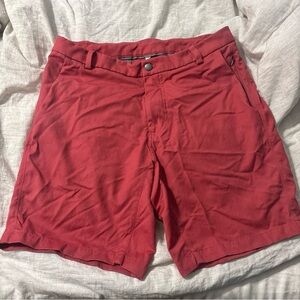 Lululemon Athletica Red Flat Front Men's Shorts